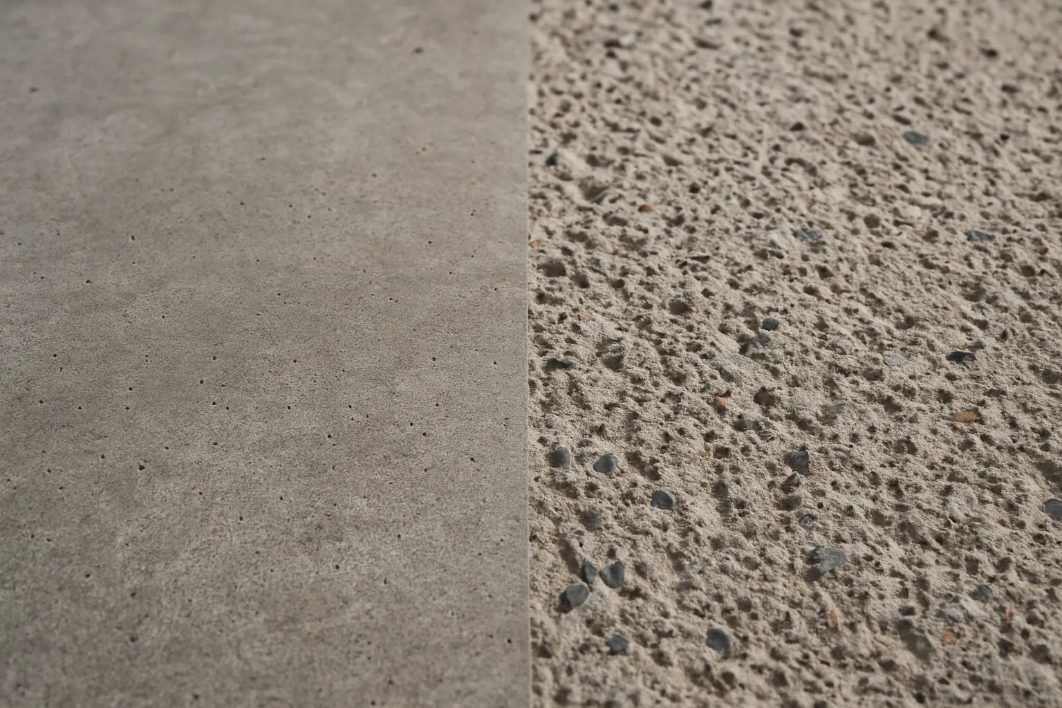 Concrete surface profile comparison after grinding